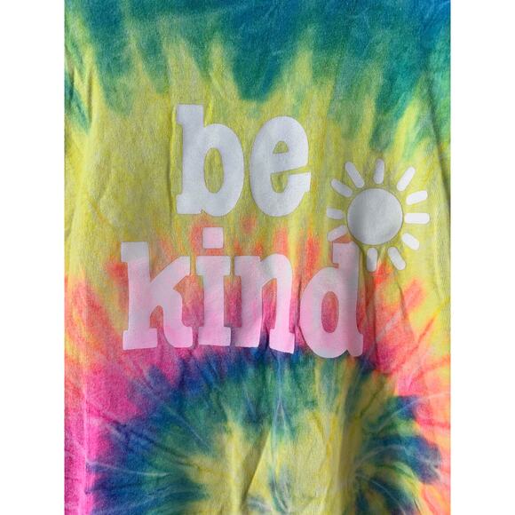 Be Kind Vintage Y2K Rainbow Tie Dye Graphic T-Shirt Womens Size 2XL - Picture 3 of 5